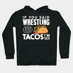 Funny Wrestling And Tacos Shirt Wrestle Retro Men Boys Kids Hoodie